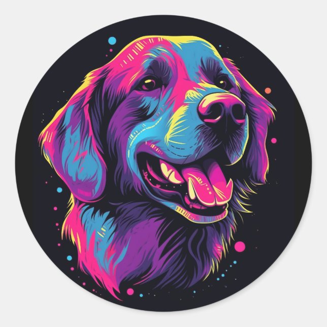 Labrador Retriever Dog Classic Round Sticker (Front)