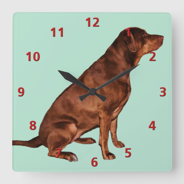 Labrador Retriever Dog Clock Customisable (Front)