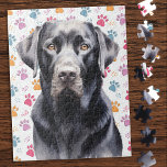 Labrador Retriever Dog Colourful Paw Prints Jigsaw Puzzle<br><div class="desc">Looking for a fun and engaging activity to share with your family this holiday season? Look no further than our jigsaw puzzle collection featuring playful Labrador Retrievers! As a dog lover, you'll adore the variety of designs we offer, including cute and cuddly puppies, loveable yellow, chocolate, and black Labs, and...</div>