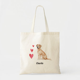 Labrador Retriever Dog Custom Name   Tote Bag