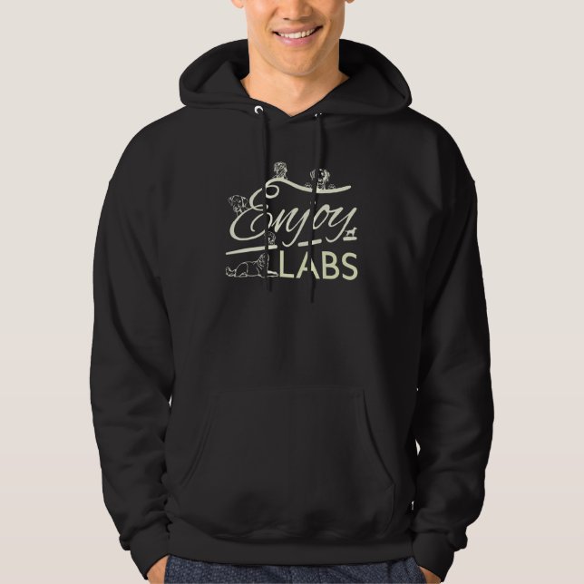 Labrador Retriever Dog Dad Animal Pet Labs Mens Wo Hoodie (Front)