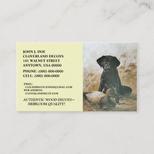 LABRADOR RETRIEVER DOG & DECOY ~BUSINESS CARDS! BUSINESS CARD