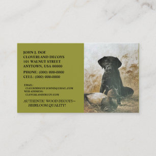 LABRADOR RETRIEVER DOG & DECOY ~BUSINESS CARDS! BUSINESS CARD