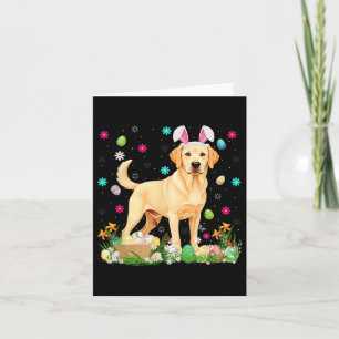 Labrador Retriever Dog Easter Egg Hunt Bunny Ear E Card