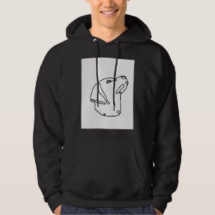 Labrador Retriever Dog Face Line Illustration Dog  Hoodie