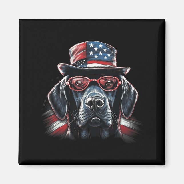 Labrador Retriever Dog - Funny 4th of July Magnet (Front)