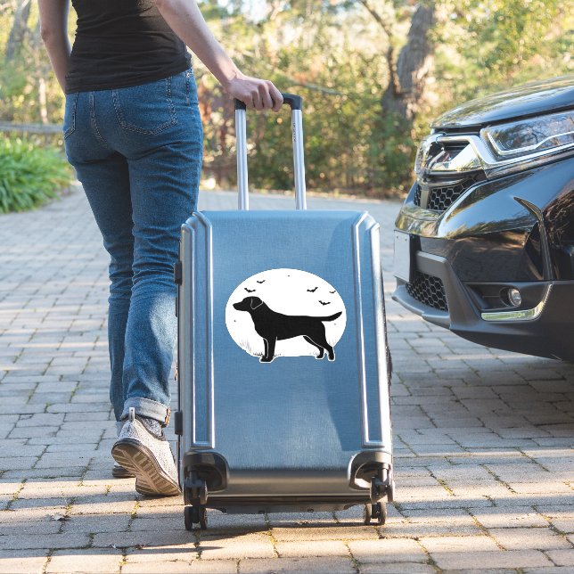 Labrador Retriever Dog � Halloween Moon Silhouette (Suitcase Insitu)