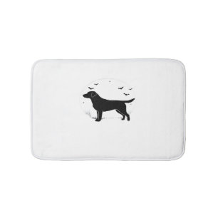Labrador Retriever Dog – Halloween Moon Silhouette Bath Mat