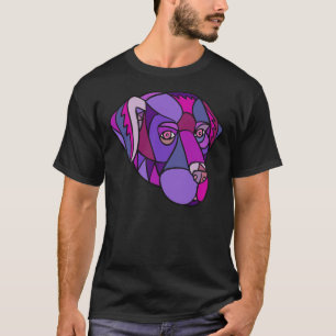 Labrador Retriever Dog Head Mosaic Colour T-Shirt