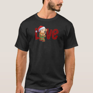 Labrador Retriever Dog Love Christmas Red Plaid Bu T-Shirt