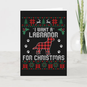 Labrador Retriever Dog Lover Gifts Ugly Christmas  Card