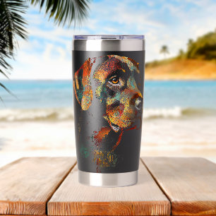 Labrador Retriever Dog Motif Pet Artwork Labrador  Insulated Tumbler