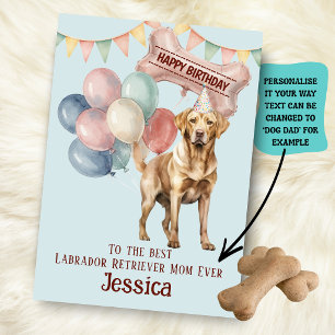 Labrador Retriever Dog Mum/Dad Birthday Card