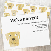 Labrador Retriever Dog New Address Announcement