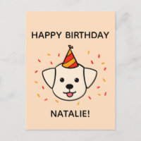 Labrador Retriever Dog | Orange Birthday Greeting