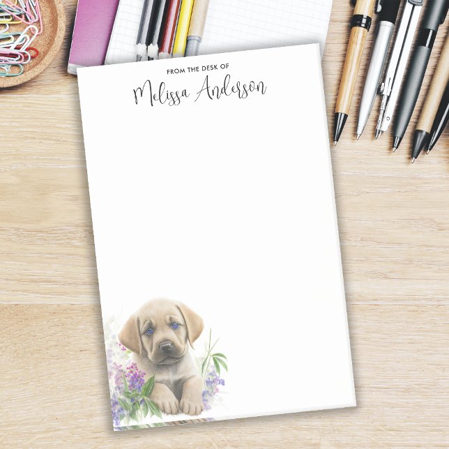Labrador Retriever Dog Personalised Cute Puppy Post-it Notes (Creator Uploaded)