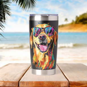 Labrador Retriever Dog Pet Art Sunglasses Labrador Insulated Tumbler