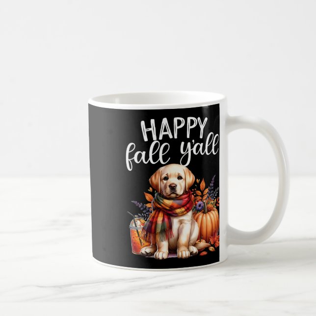 Labrador Retriever Dog Pumpkin Spice Happy Fall Ya Coffee Mug (Right)