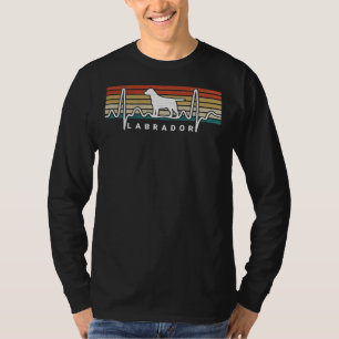 Labrador Retriever Dog Retro Heartbeat T-Shirt