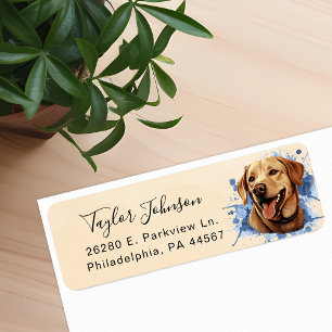 Labrador Retriever Dog Return Address Label