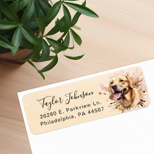 Labrador Retriever Dog Return Address Label