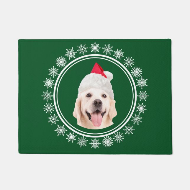 Labrador Retriever Dog Santa Christmas Welcome Doormat (Front)