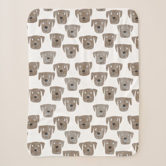 Labrador Retriever Dog Sherpa Blanket (Front)