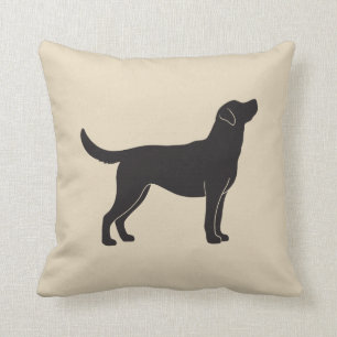 Labrador Retriever Dog Silhouette Throw PIllow