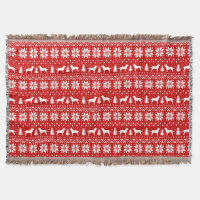 Labrador Retriever Dog Silhouettes Christmas Red