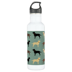 Labrador Retriever Dog Silhouettes Pattern Labs 710 Ml Water Bottle