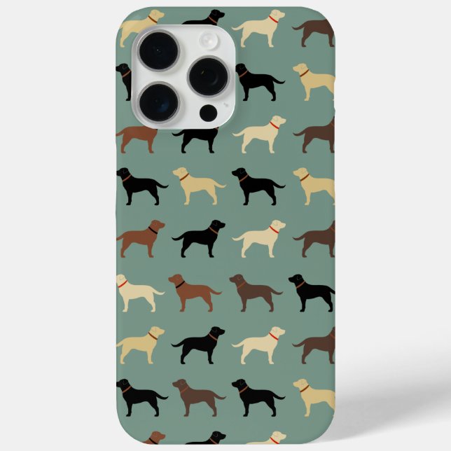 Labrador Retriever Dog Silhouettes Pattern Labs Case-Mate iPhone Case (Back)