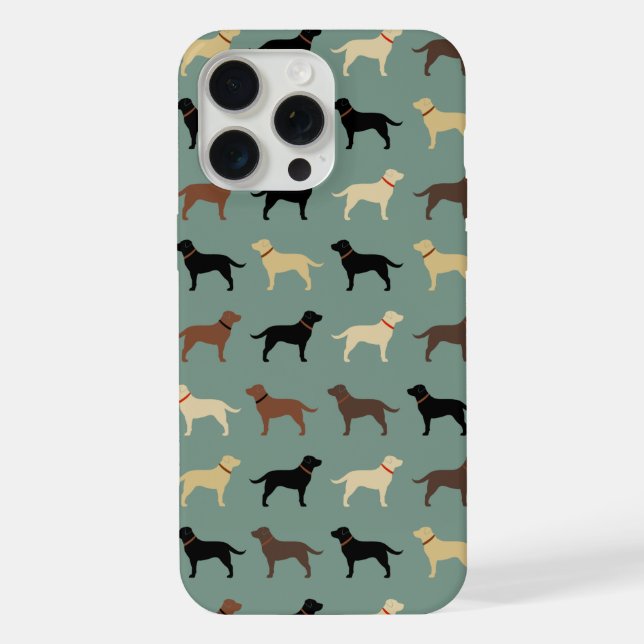Labrador Retriever Dog Silhouettes Pattern Labs iPhone Case (Back)