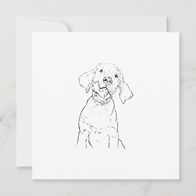 Labrador Retriever Dog Thank You Card (Front)
