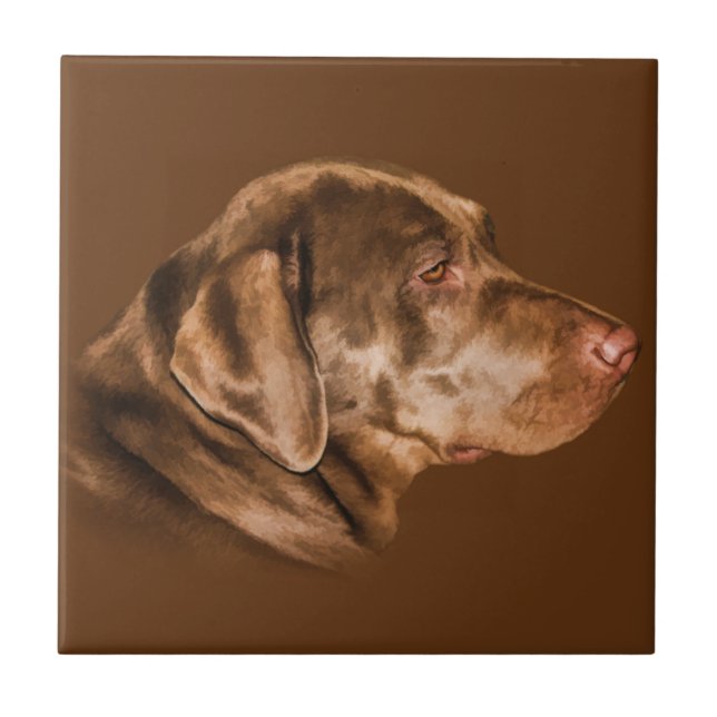 Labrador Retriever Dog, Tile, Customisable Tile (Front)