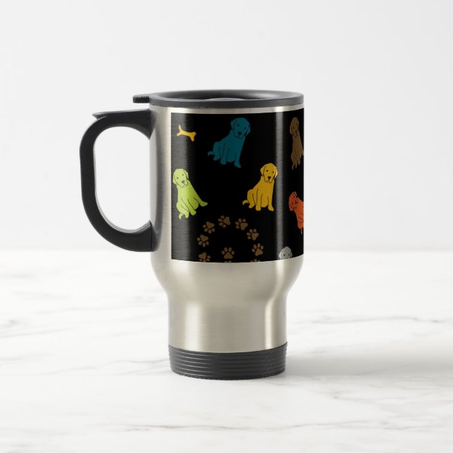 Labrador Retriever Dog Travel Mug Cup (Left)