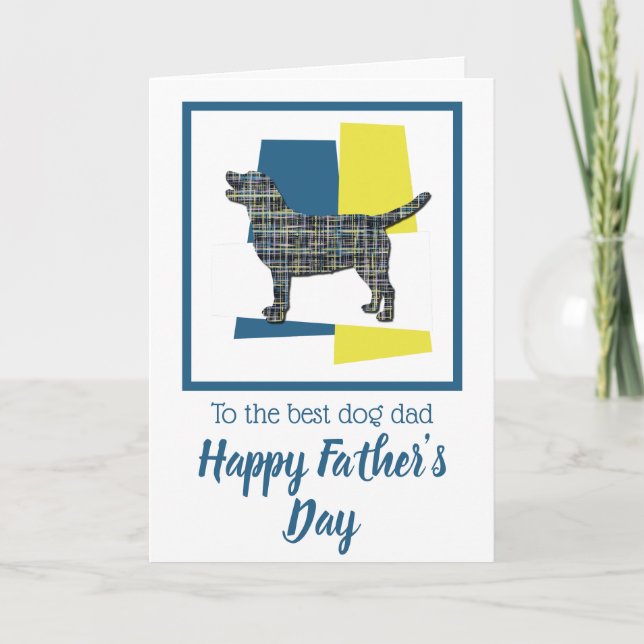 Labrador Retriever Dog TriColour Father’s Day Card (Front)