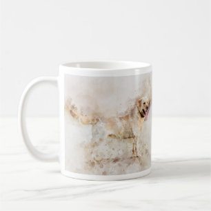 Labrador Retriever Dog Watercolor Portrait 05 Coffee Mug