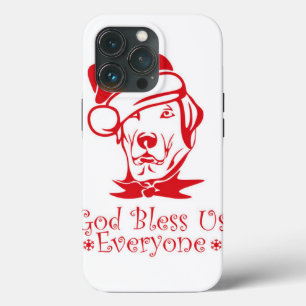 Labrador retriever dog wearing Santa Claus hat iPhone 13 Pro Case