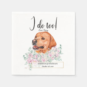 Labrador Retriever Dog Wedding Cocktail Napkins