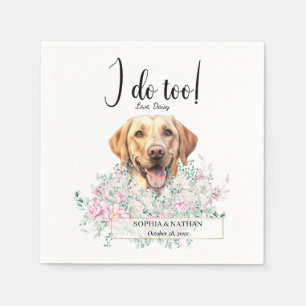Labrador Retriever Dog Wedding Cocktail Napkins