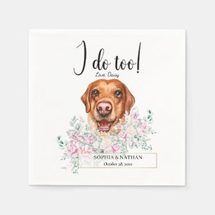Labrador Retriever Dog Wedding Cocktail Napkins