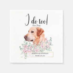 Labrador Retriever Dog Wedding Cocktail Napkins