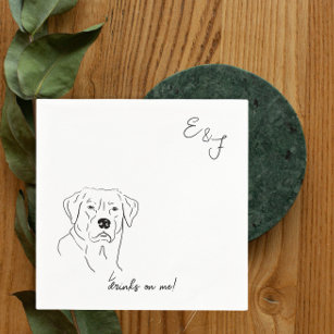 Labrador Retriever Dog Wedding Paper Napkin