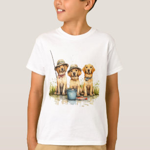 Labrador Retriever Dogs Fishing T-Shirt