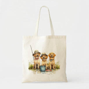 Labrador Retriever Dogs Fishing Tote Bag
