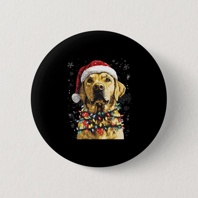 Labrador Retriever Dogs Tree Christmas Sweater Xma 6 Cm Round Badge (Front)