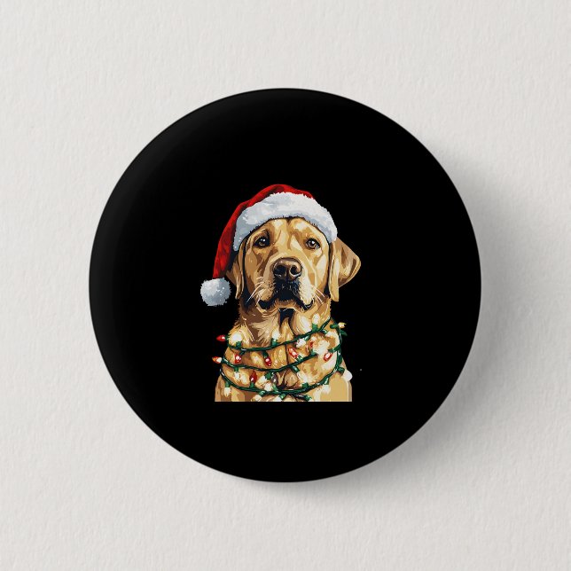 Labrador Retriever Dogs Tree Christmas Sweater Xma 6 Cm Round Badge (Front)