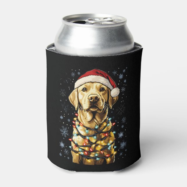 Labrador Retriever Dogs Tree Christmas Sweater Xma Can Cooler (Can Front)