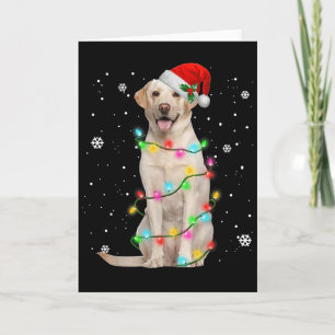 Labrador Retriever Dogs Tree Christmas Sweater Xma Card