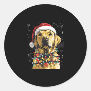 Labrador Retriever Dogs Tree Christmas Sweater Xma Classic Round Sticker